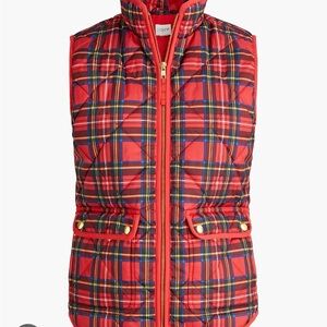 J. Crew Tartan Plaid Puffer Vest